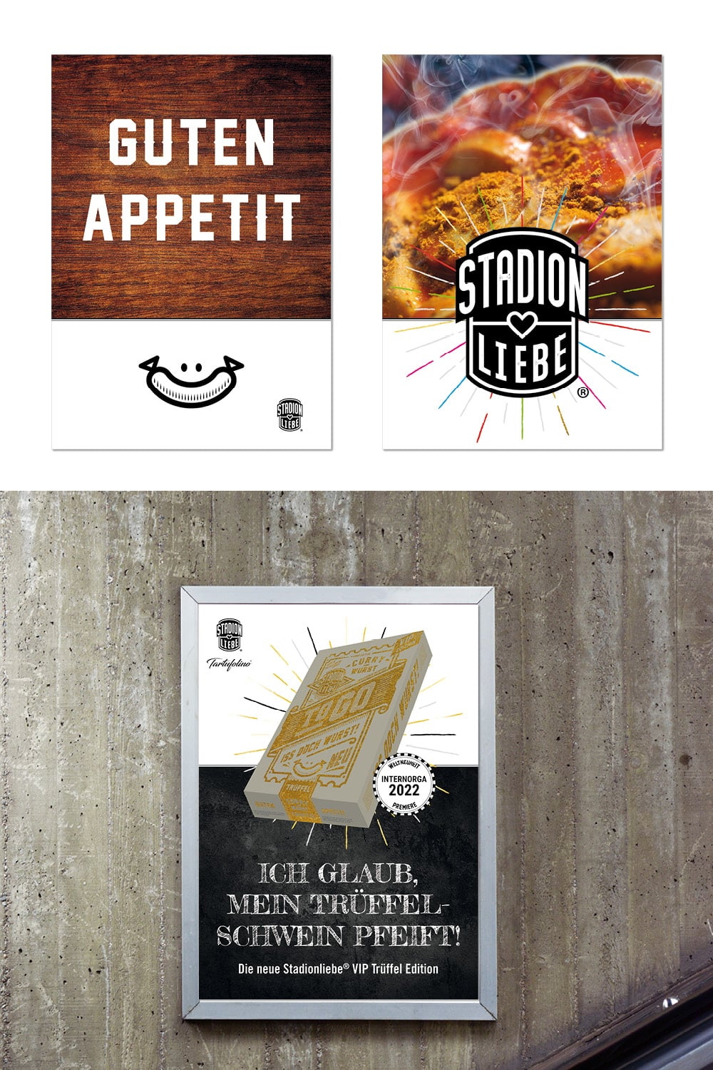 Plakate für Stadionliebe