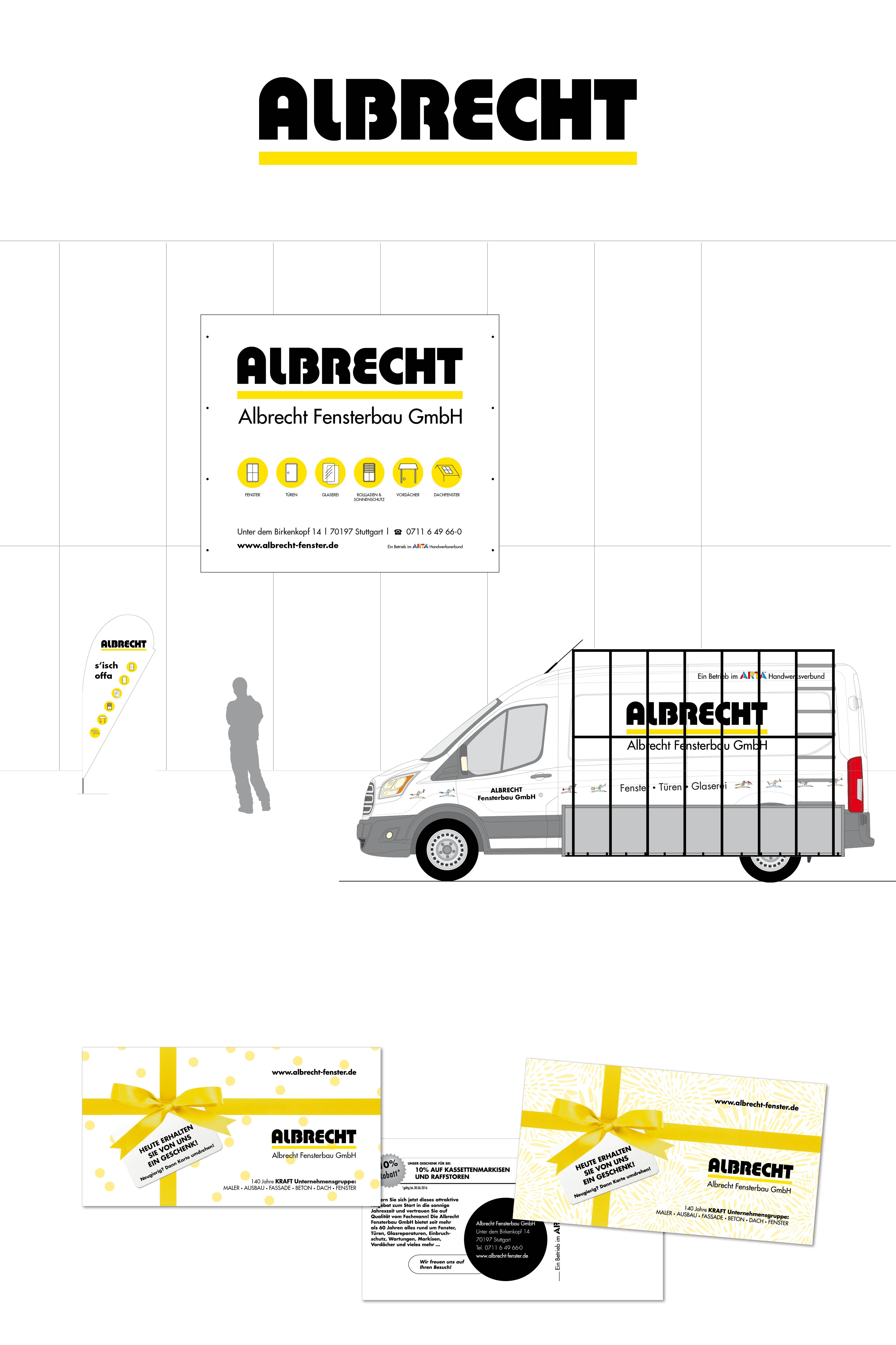 Corporate Design Handwerk Fensterbau Werbung