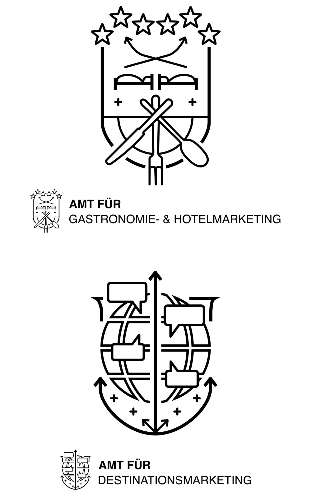 Logovariationen Design Marketing Agentur Schweiz
