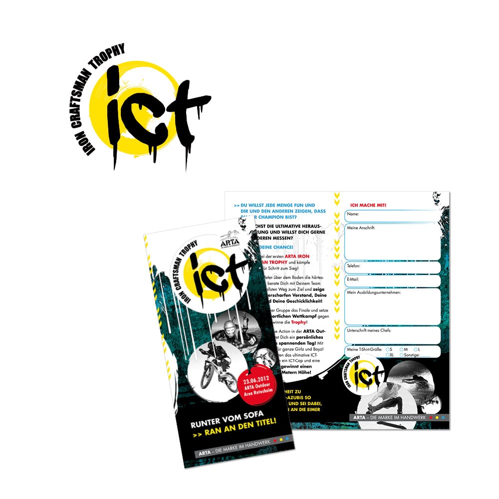 ARTA Handwerker Event Erscheinungsbild Logo Flyer Broschüre