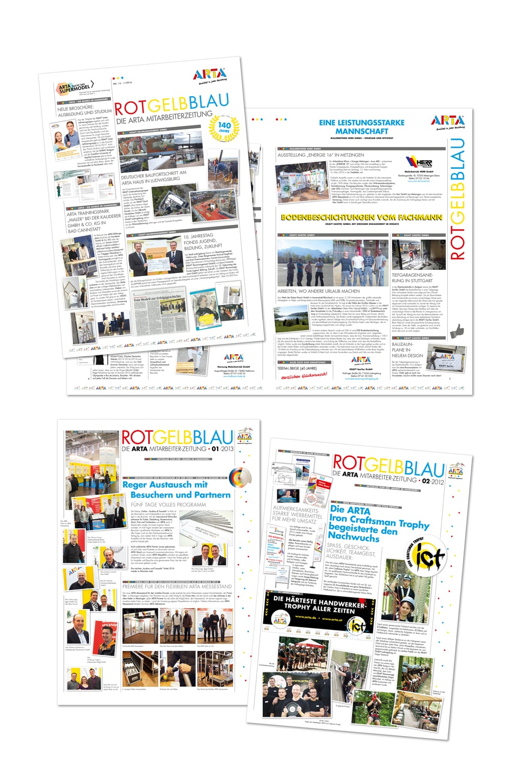 Firmenzeitung ARTA Handwerk Design Redesign Mitarbeiterzeitung