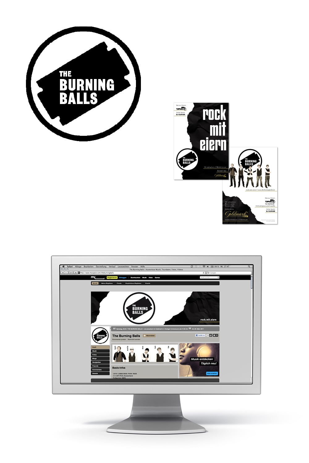 Design Band Logo Flyer Website The Burning Balls