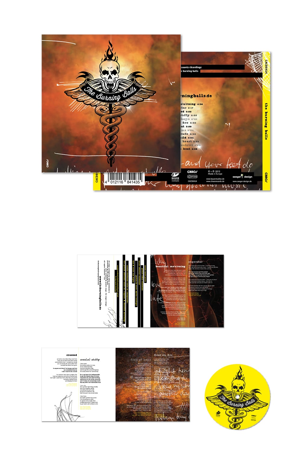 Redesign Band The Burning Balls LP CD Artwork Merchandise