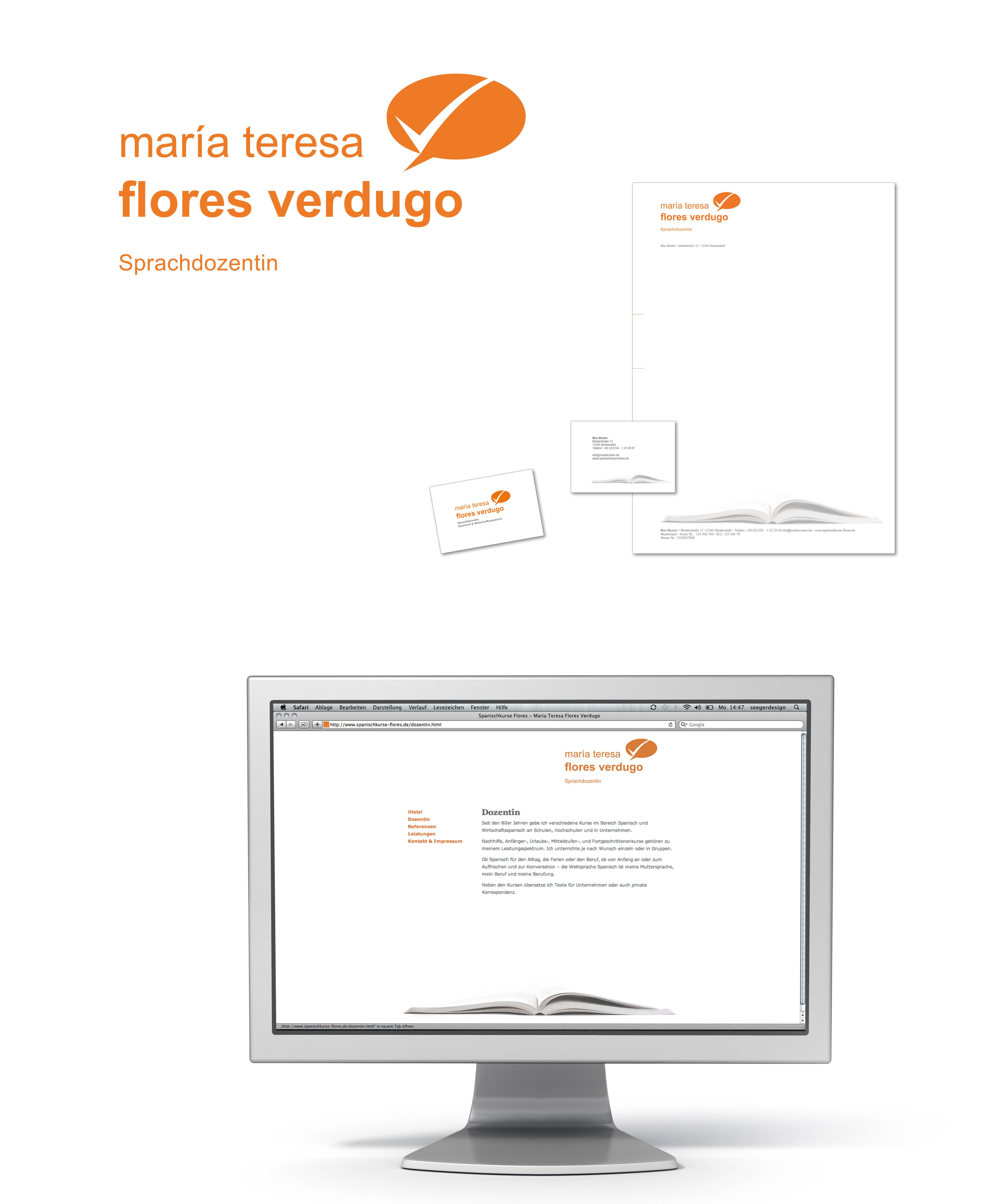 Corporate Design Unternehmensauftritt Dozentin Spanisch Wirtschaftsspanisch