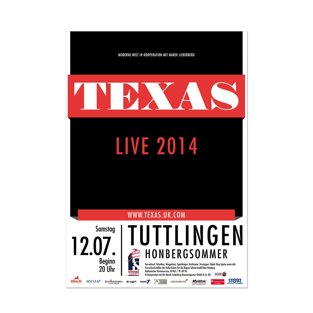 Plakate Konzerte Events Poster Texas