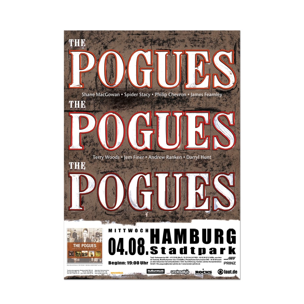 Plakate Konzerte Events PosterThe Pogues